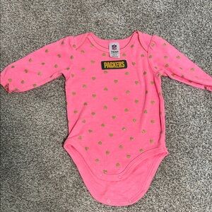 NFL Packers Pink and Green Baby Bodysuit